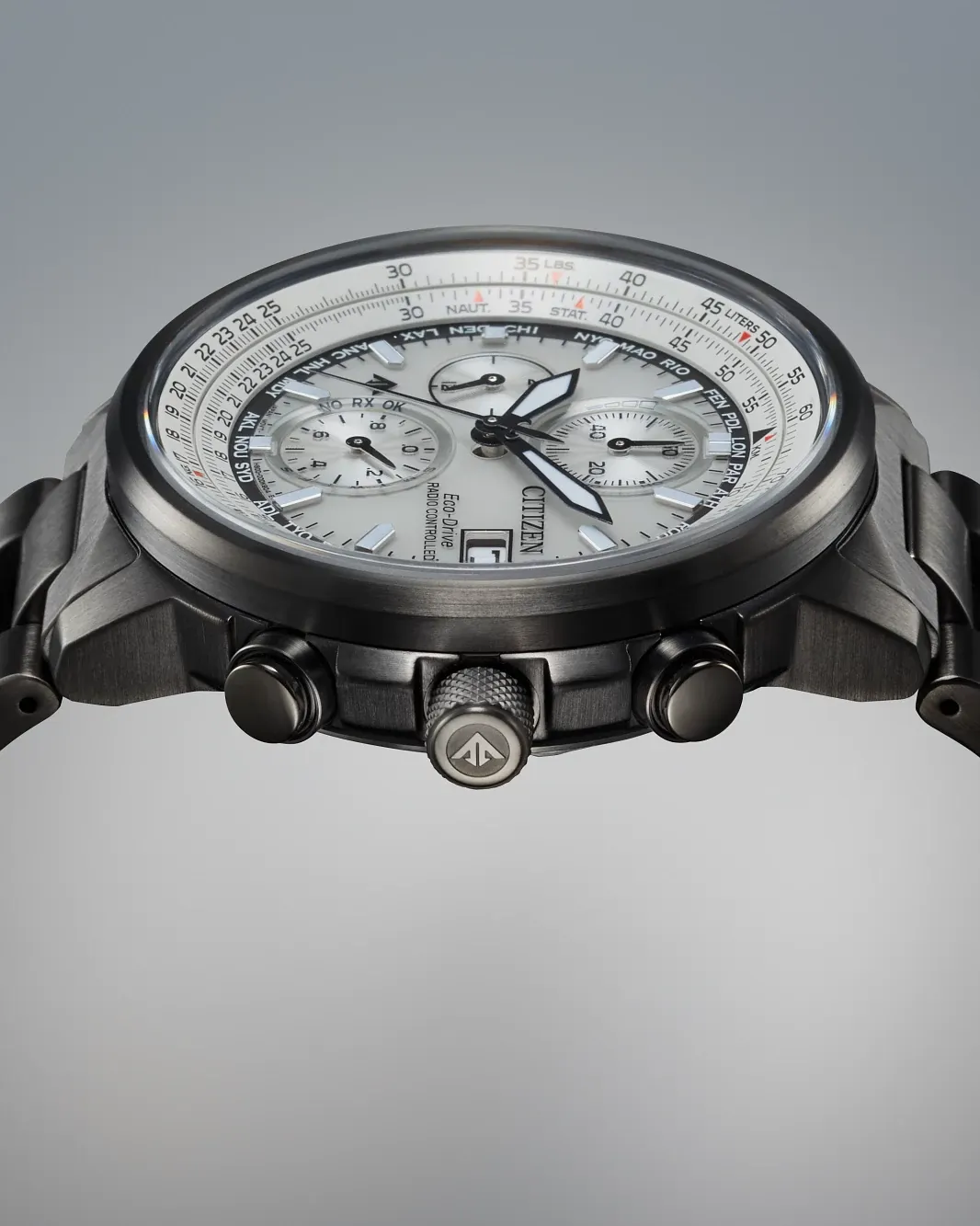 Promaster Navihawk A-T Silver-Tone Dial Stainless Steel Bracelet